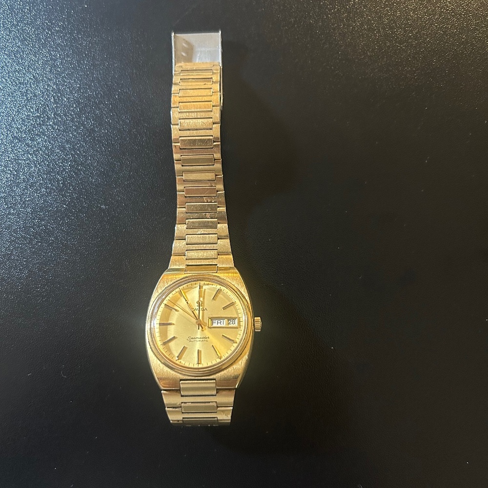 Vintage omega gold watch men Geneve seamaster